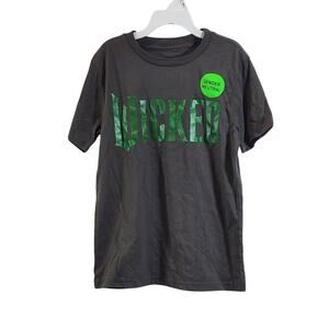 Wicked Gender Neutral Short Sleeve T-Shirt, Black w/ Green Logo, Size S, NWT